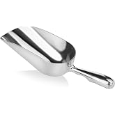 New Star Foodservice 34509 Cast Aluminum Ice Scoop, 5-Ounce, Silver | Heavy-duty cast aluminum ice scoop designed for restaurants, bars, concession stands, and high-volume foodservice use