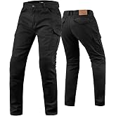 JAG Motorcycle Protective Pants Men, Twill Cargo CE Level 2 Riding Pants | Armored Motorcycle Pants with Partial Aramid Lining, 6-Pocket Cargo, Adventure Motorcycle Pants, All-Season Dual Sport Pants