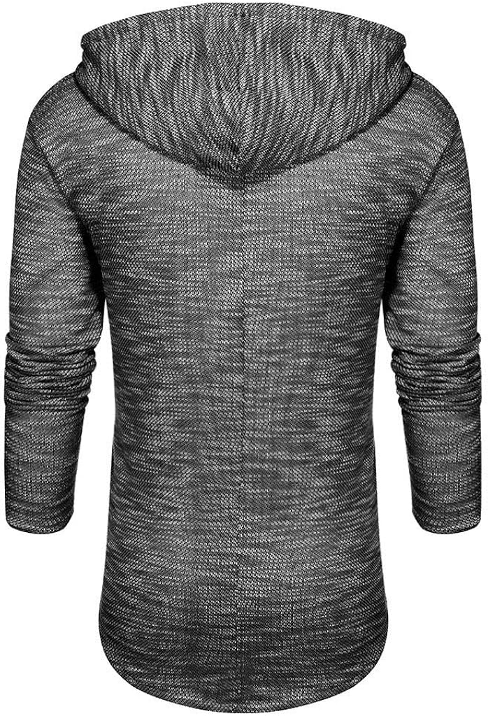 Uqiangy Mens Mid-Length Casual Slim Zipper Pocket Cardigan Sweater Hoodie Sweatshirt Plus Sizes at  Men’s Clothing store