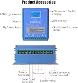 JINGEDD 8000W Wind Solar Hybrid MPPT Charge Controller 12V 24V 48V LCD view 4