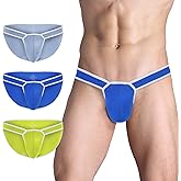 SUMABA Men's Sexy Briefs Bulge Enhancing Underwear Low Rise Breathable Mesh Panties