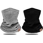 Dymex 2 PCS Kids Neck Warmer Gaiter Winter Fleece Neck Cover Balaclava Windproof Face Cover Mask for Ski Motorcycle