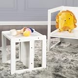 Roba Children's Stool, White Wood, 3 Heights, Max 60kg, 9 Months+ view 4