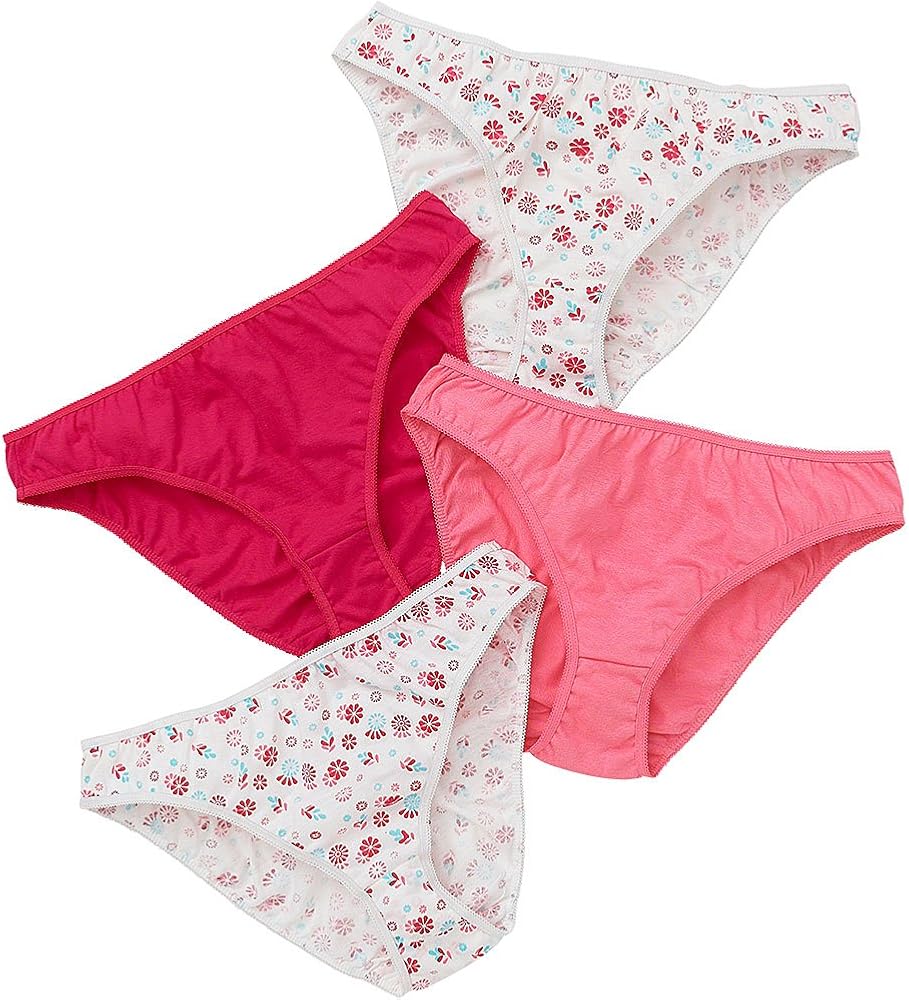Just Essentials Women's Ladies Multipack of 4 HiLeg Briefs Cotton