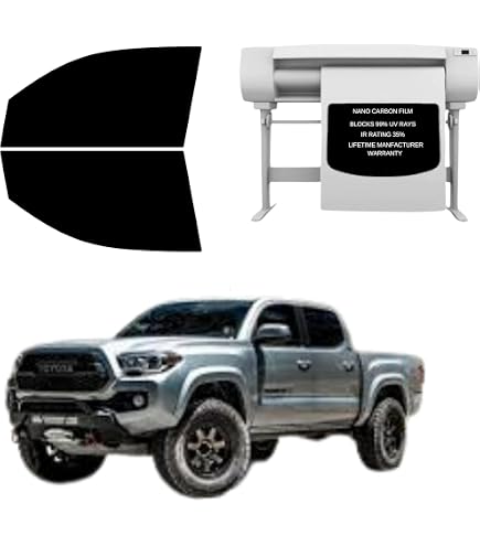 Pre-Cut Window Tint Kit For 2005-2015 Toyota Tacoma Crew Cab - Any Shade, 7-Year Warranty