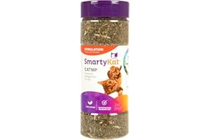 SmartyKat Catnip Natural Pure & Potent Attractant, Stimulating Positive Training Aid for Cats & Kittens, Resealable Shaker Canister, 2 Ounces