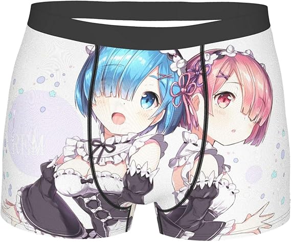 Amazon Co Jp ゼロから始める異世界生活 レム ラム 15 パンツ メンズ 下着 吸汗速乾 ハーフショーツ 通気性 レギュラーショーツ 男性用 ショーツ 無地 四角 抗菌防臭加工 ストレッチ素材 前閉じ 肌着 快適フィット メンズ 服 ファッション小物
