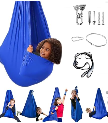 Gym1 Balançoire de porte et barre de traction – Barre de traction – Équipement d'exercice pour enfants – Balançoire sensorielle et échelle en corde – Aire de jeux intérieure pour enfants