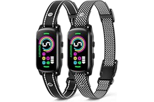 UJYOIIY Bark Collar, 2 Pack Dog Bark Collar for Large Medium Small Dogs, Rechargeable Anti Barking Device for Dogs, Smart Training Collar with Beep Vibration 5 Sensitivity, Dog Bark Deterrent Devices