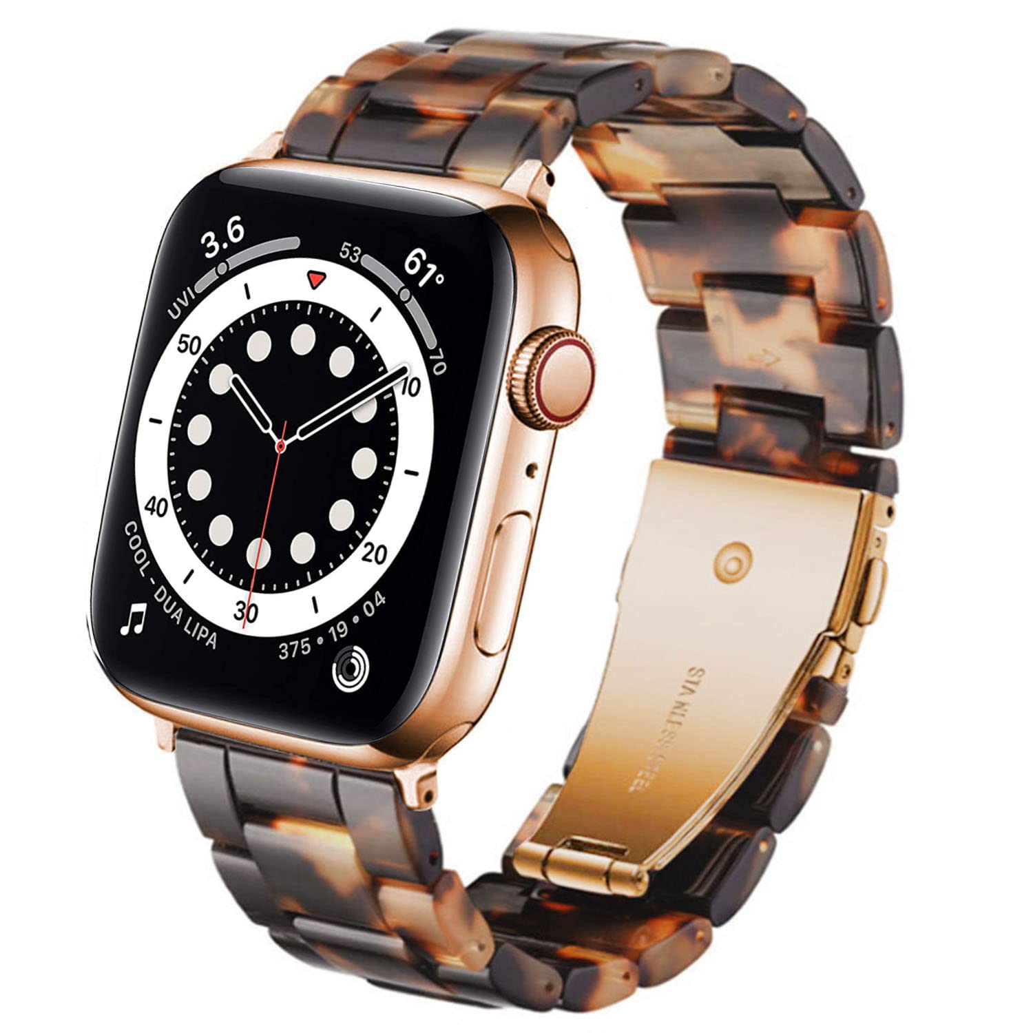 DEALELE Bands Compatible with Apple Watch 49mm 46mm 45mm 44mm 42mm, Colorful Resin Replacement Strap for iWatch Series 10/9 / 8/7 / 6/5 / 4/3 / Ultra/SE Women Men, Hawksbill