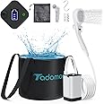 Tadomoe Portable Shower for Camping,Portable Shower Head & Spray Nozzle,Camping Shower Pump w/ 5200mAh Battery,USB Rechargeable Portable Shower for Beach,Camping