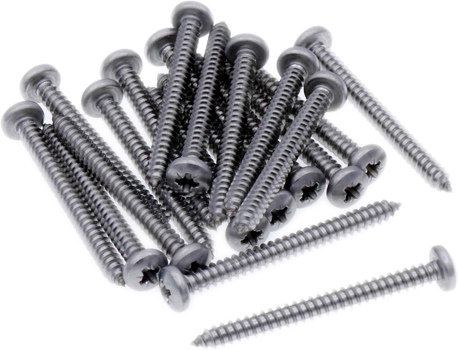 No.6 x 1.25 (3.5mm x 32mm) Pozi Pan Self-Tapping Screw - Stainless Steel (A2) (Pack of 20), 3.5x32 - A2(20) - Image 3