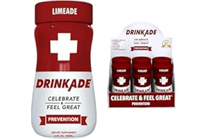 DrinkAde Prevention – Daily Wellness & Immunity Support Hydration Drink with Electrolytes, B Vitamins & Green Tea Extract – Sugar Free, 5 Calories, Vegan, Non-GMO (6 Pack, Lemon)