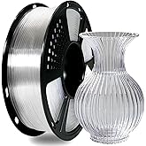 XZN PLA Filament 1.75mm Clear, 3D Printer Filament 1kg Spool (2.2lbs), Neatly Wound, +/- 0.02mm Precision, No Clog/Bubble, Excellent Layer Adhesion, Fits Most FDM Printers