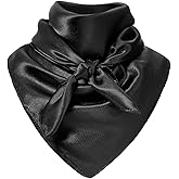 American Trends Wild Rag Cowboy Scarf for Men 35 Inch Western Head Scarf Silk Feeling Cowboy Scarves Neck Bandana