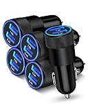 [5pcs] Car Charger Adapter, AILKIN USB Multi Port