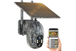 Cellular Trail Camera - Trail Camera Built-in SIM Card with Live Streaming 2.5K, Pan 355° Tilt 90° Remote Solar Game Camera w