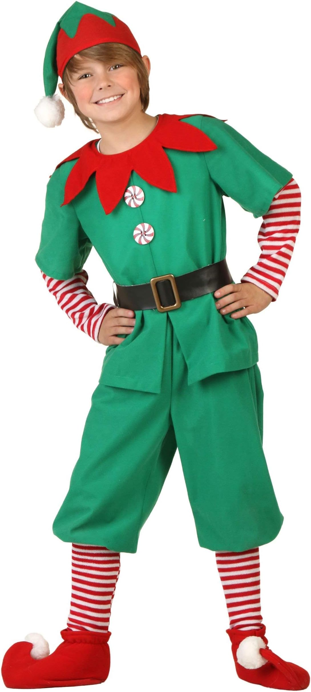 Kids Christmas Green and Red Elf Costumes Toyshop Santas Little Helper Festive Outfit elf Costumes for Kids