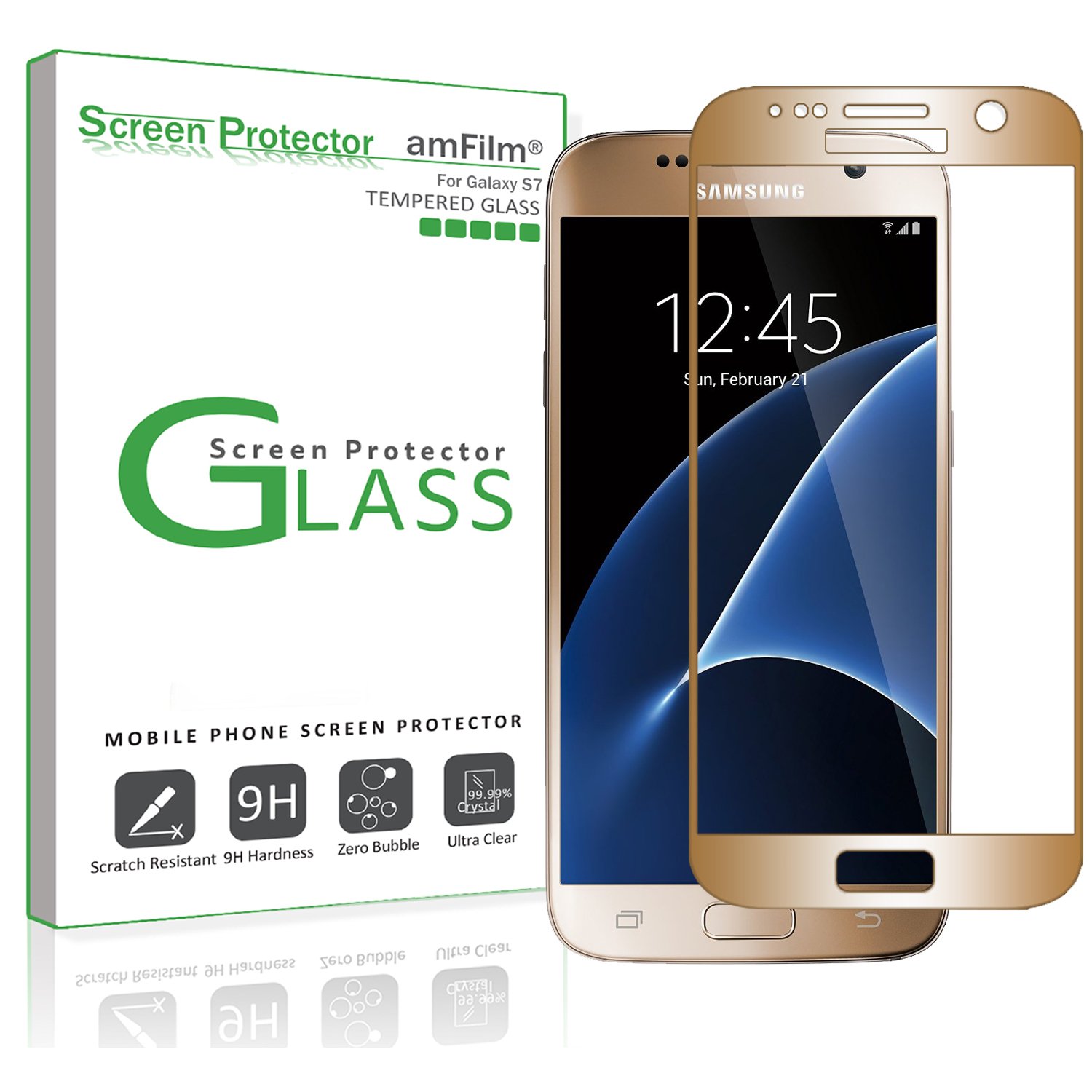 Galaxy S7 Screen Protector Glass (Full Screen Coverage