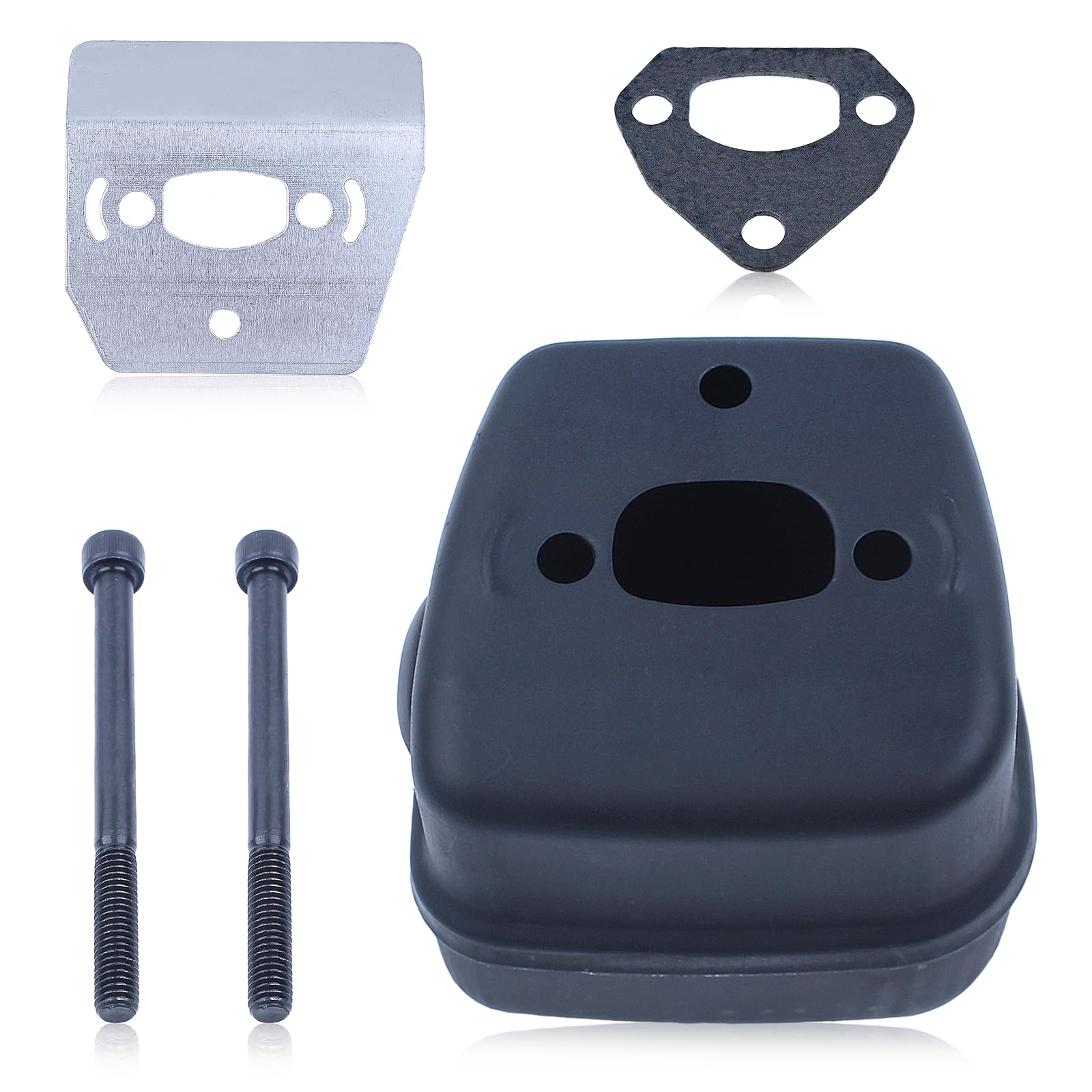 Exhaust Muffler Bolt Heat Shield Gasket Kit for Husqvarna 137 142 e 136 141 LE 41 36 545006044 Chainsaw Engine Motor Spare Parts