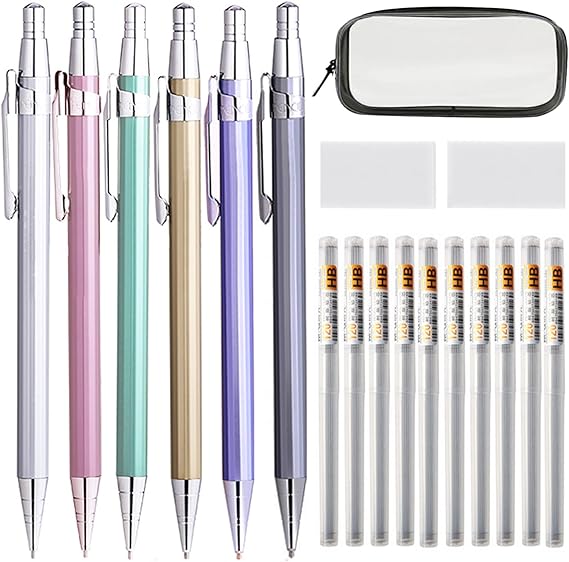 EVNEED 19 pcs Mechanical Pencil Set 0.7 mm, 6 Pieces