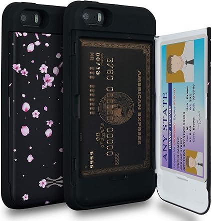 Amazon Toru Cx Pro Iphoneseケース パターン カード 収納背面 3枚 Ic Suica カード入れ カバ ミラー付き アイフォン Se アイフォン 5s アイフォン 5 用 さくら花 ケース カバー 通販