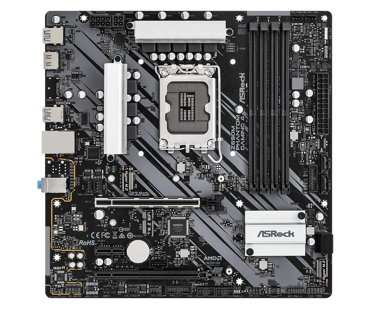 ASROCK Z690M PHANTOM GAMING 4 ATX 4 DDR4 90-MXBHJ0-A0UAYZ