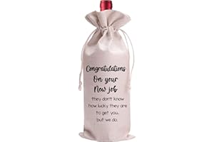 LANBAIHE New Job Gifts Wine Bag, Promotion Gifts, Congratulationg On New Job, Coworker Leaving Gift, Going Away Gifts for Coworker - PAIRS WELL WITH NEW JOB GIFT