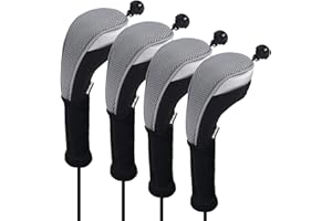 Andux 4Pack Long Neck Golf Hybrid Club Head Covers with Dial No. Tag CTMT-02