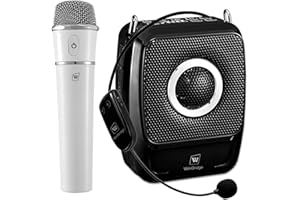 RESPONSEBRIDGE Voice Amplifier with Dual Professional Microphones Wireless-25W Portable Microphone and Speaker Pa System, Bluetooth Speaker with Microphone Megaphone for Teachers Outdoor Indoor ect
