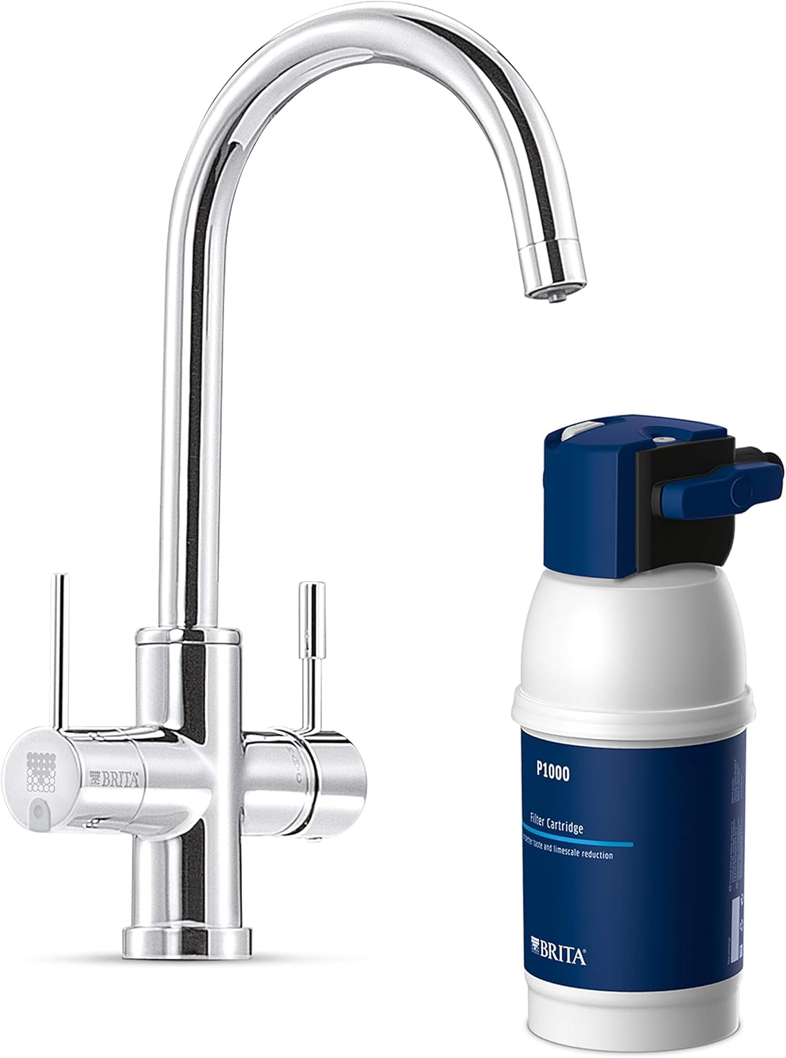BRITA Armatur mit integriertem Wasserfilter WD 3030, 3 Wege Wasserhahn mit Filter zur Reduzierung von Kalk, Chlor und geschmacksstörenden Stoffen im Leitungswasser Kaufen