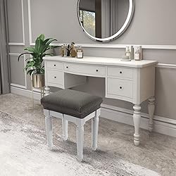 BUYUE Luxury Vanity Bench Stool Cover, (15"- 20") L