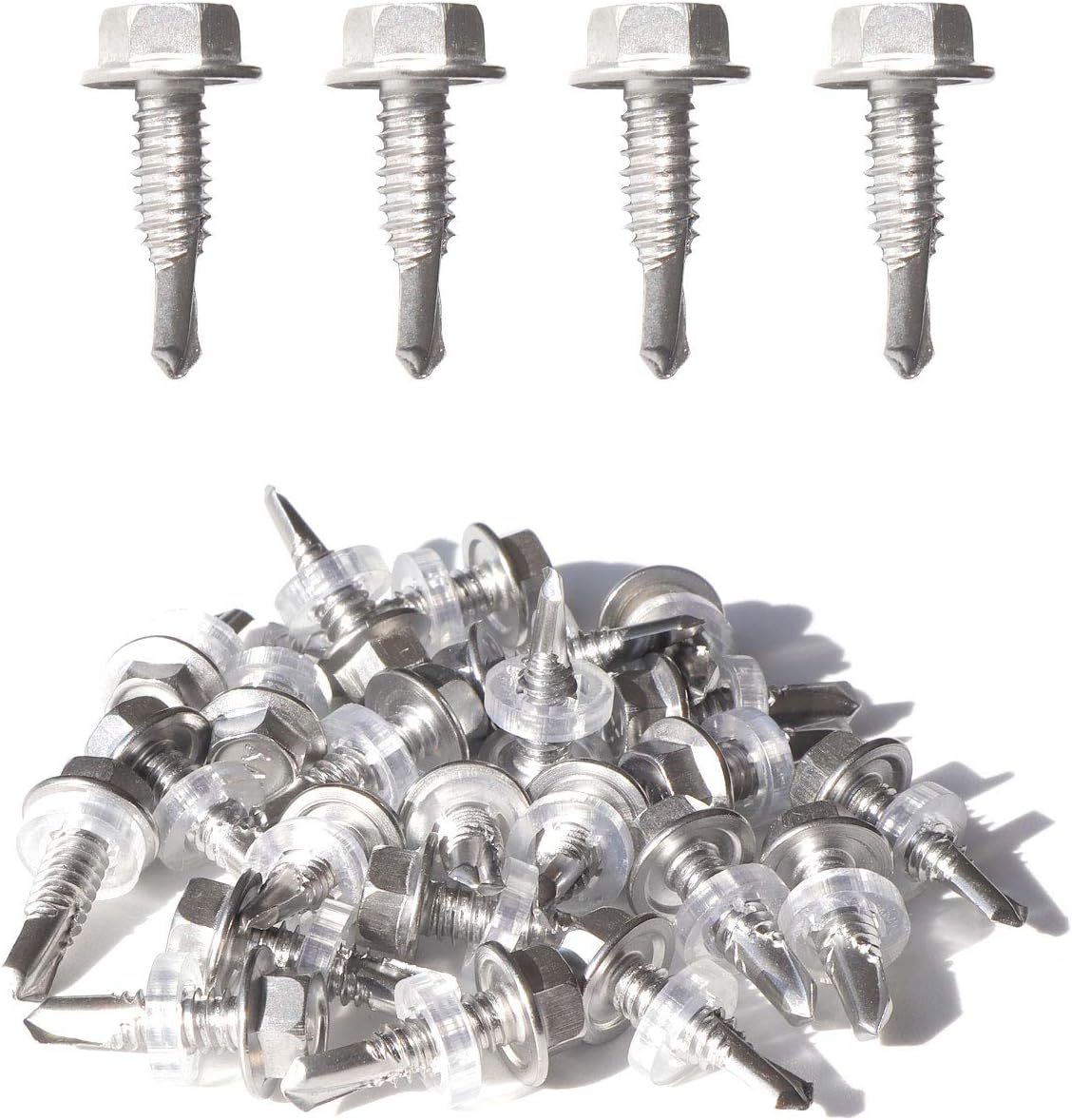 25pcs IMScrews 14 Screws Tek Metal Sheet Thread Full Steel Stainless