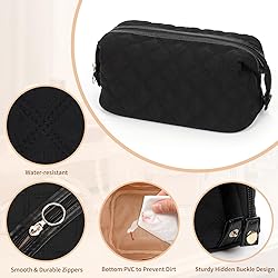 Large Makeup Bag Travel Cosmetic Bag, Wide-open