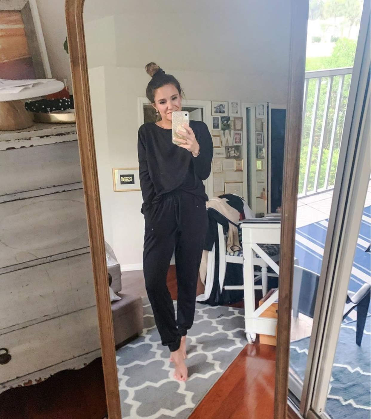 PRETTYGARDEN Women’s Solid Color Two Piece Outfit Long Sleeve Crewneck Pullover Tops And Long Pants Sweatsuits Tracksuits at  Women’s Clothing store