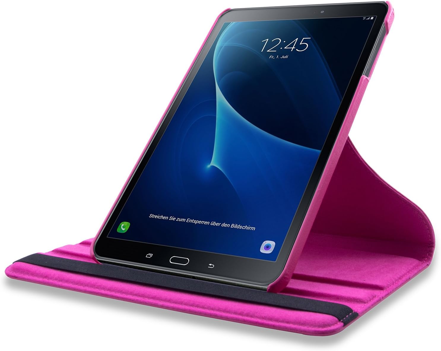 Savfy Case for Samsung Galaxy Tab A 10.1 (2016) T580N / T585N 360 Degree Rotation Case with Stand Function and Stylus Pen and Screen Protector Pink