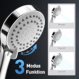 Kuyang High Pressure Shower Head 3 Spray Modes 1.5m Hose Water Saving Turbo view 2