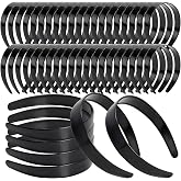 SOUJOY 40 Pcs Black Plastic Headbands, 1 Inch Plain Headbands for Crafts, Headband with Teeth for Women Girls, DIY hair accessories for Halloween Christmas Holiday Party Celebration