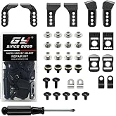 GY Hockey Helmet Repair Kit 38 Pcs - Universal Replacement J Clips/Bolts/Screwdriver/Nuts &amp; Cage Fix Parts for Bauer &amp; Other Ice Hockey Helmets - Includes Toolbox (38)