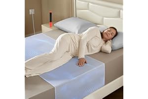 Grounding Sheets for All Mattress Sizes, BOVEREY Grounding Mat for Bed 10% Silver Fiber+90% Organic Cotton Grounding Sheets Sleeping Earth Grounded Mat, with Cord & Tester 104.3"x23.6" (Light Gray)