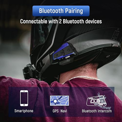 Ridekingz Motorcycle Bluetooth Headset LEXIN B4FM Motorcycle