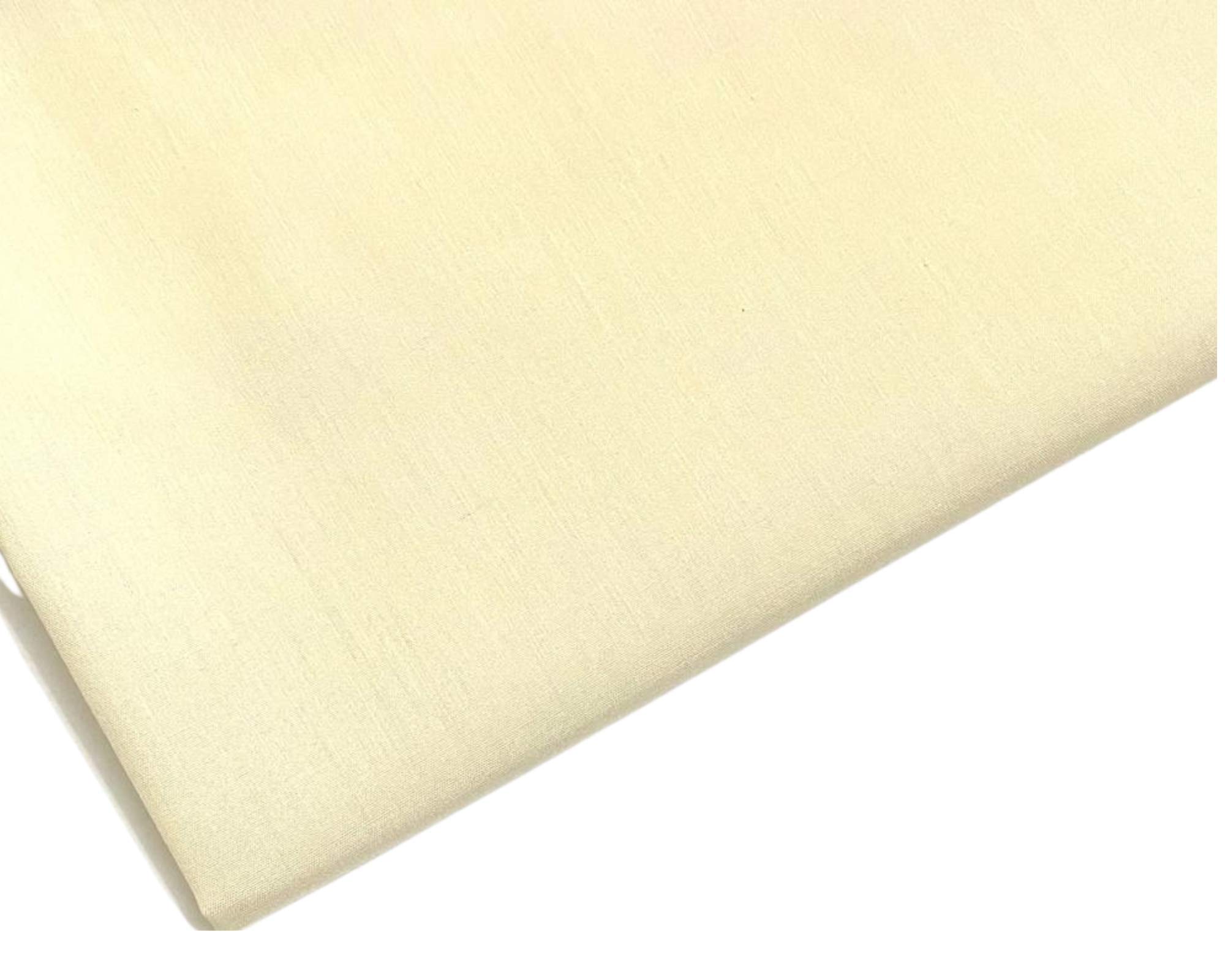 Plain Cream Polycotton Fabric - 45 inch / 112 cm Wide - 40+ Colours - 4 Metre