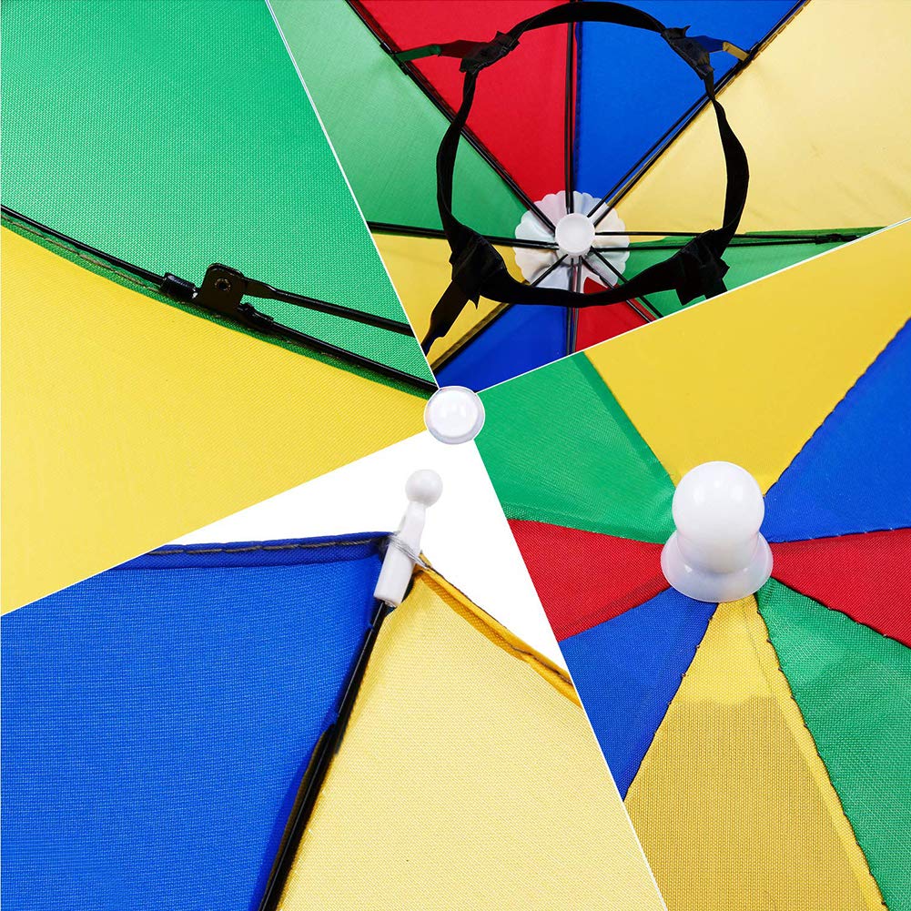 Valigeria Cappello con ombrello parasole,Portatile Multicolore Fascia Sun  Rain Ombrello Cappello per la  Pesca,Giardinaggio,Fotografia,Spiaggia,Passeggiate,Campeggio,Golf,3pcs  BESLIME Ombrello Cappello urban-earth.co.uk