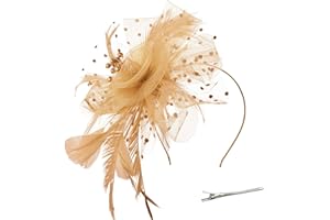 AQOKKA Women Fascinators Hats Flower Fascinators with Headband and Clip Tea Party Headwear for Women and Girls