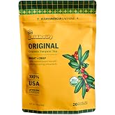 Goldholly Organic Yaupon Tea Bags, Original Light Roast, 20 Count | American Organic Tea, Clean No-Jitter Energy, Caffeine &amp; Theobromine, Smoother than Traditional Teas | Gold Holly