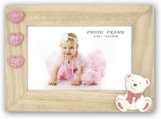 Amazon De Zep Ze46p Collection Baby Patty Bilderrahmen Holz Rosa Natur Weiss 10 X 15 Cm