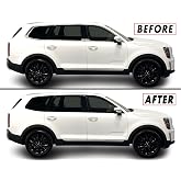 SlickMod Chrome Delete Blackout Vinyl Overlay for 2020-2022 Kia Telluride Window Trim (Window Trim, Gloss Black)