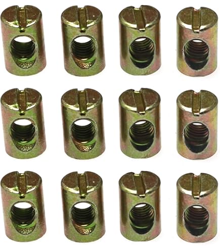 M6 X 17mm Barrel Nut Barrel Nut For Beds Slotted Nuts Crib Cross Dowels Hardware The Zinc Alloy 20 Pcs M8 Barrel Nut - View #3