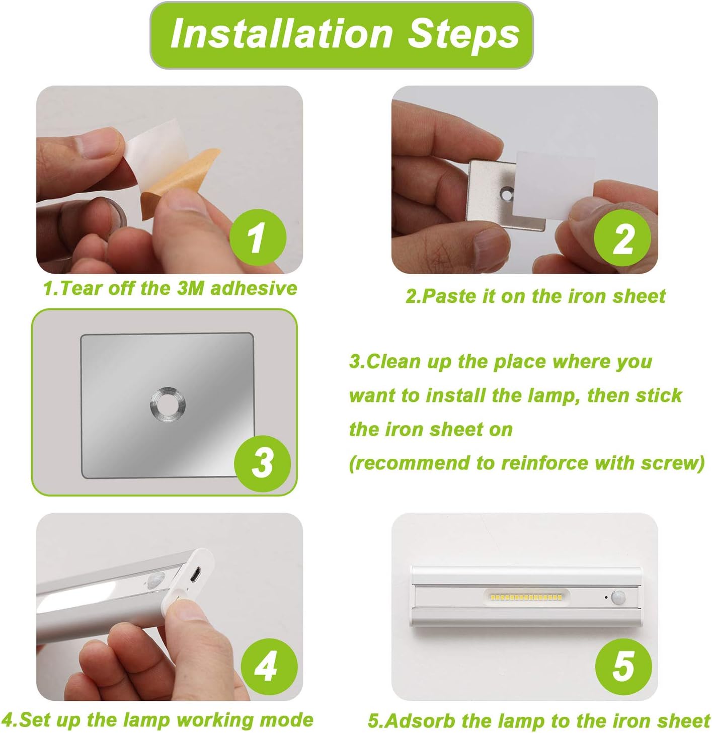 Under Cabinet Light Closet Lights - 15 LED Motion Sensor Light Wireless LED Lights for Closet Rechargeable Battery Operated Under Cabinet LED Lighting for Kitchen Stairs Hallway - - 