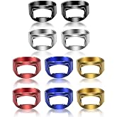 Boao 10 Pcs Bottle Opener Ring, Stainless Steel Finger Beer Bottle Opener | Multicolor Ring Shaped Bottle Opener for Party Bar Gifts Supplies(Black, Silver, Red, Yellow, Blue)